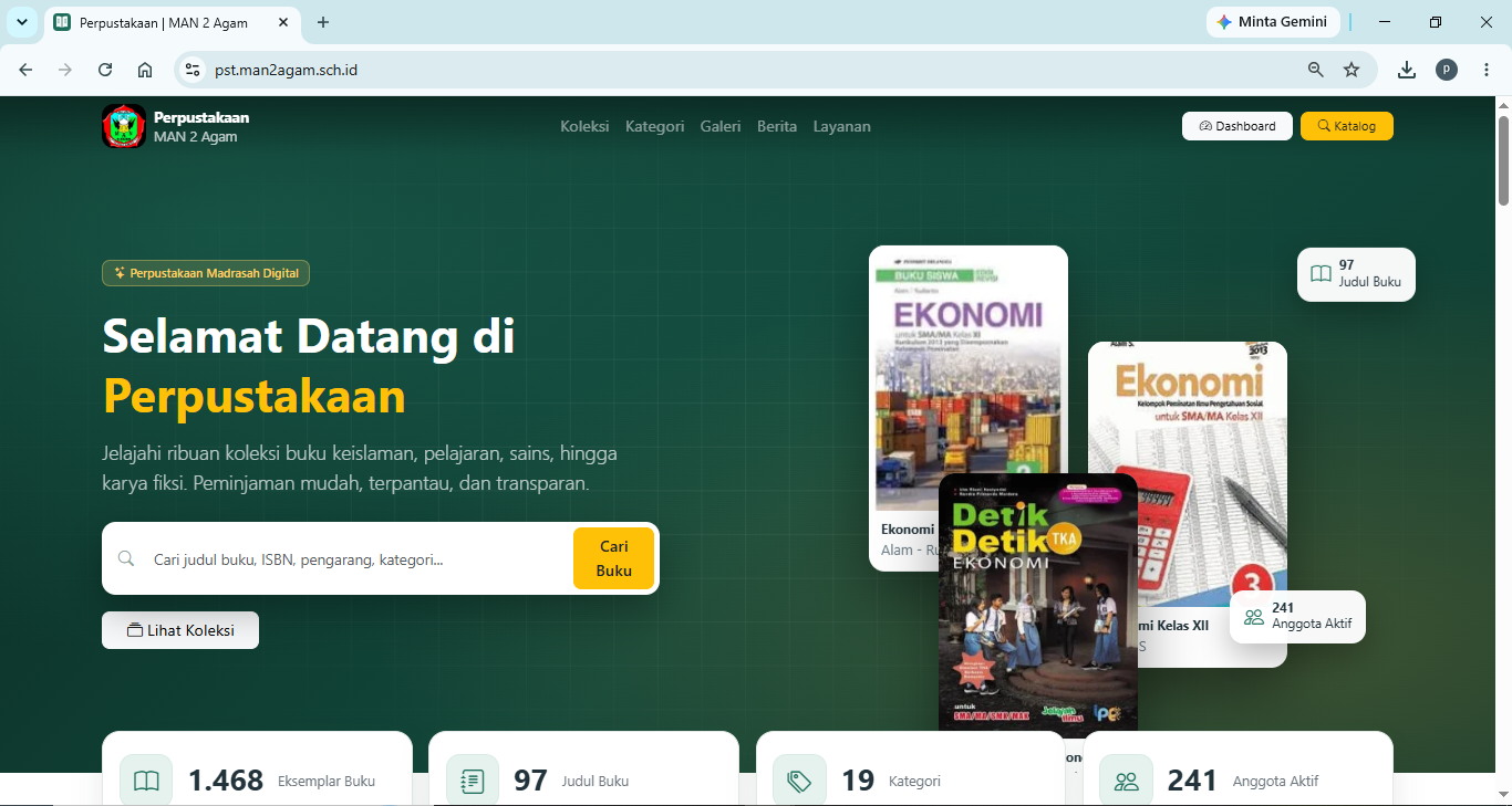 Aplikasi Web Pengelolaan Perpustakaan Sekolah & Madrasah Digital Berbasis Laravel (Lengkap & Responsif)